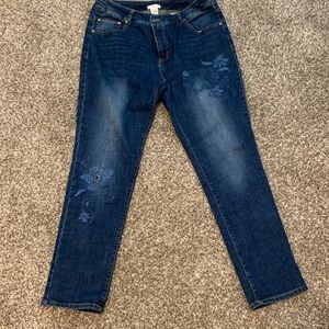 Women's Straight Leg Jeans - Blue